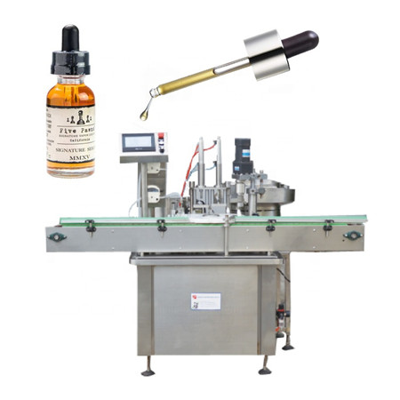 Pabrik penjualan panas viskositas tinggi mesin pengisian cairan mesin pengepakan untuk botol minyak rokok dengan PLC dikendalikan